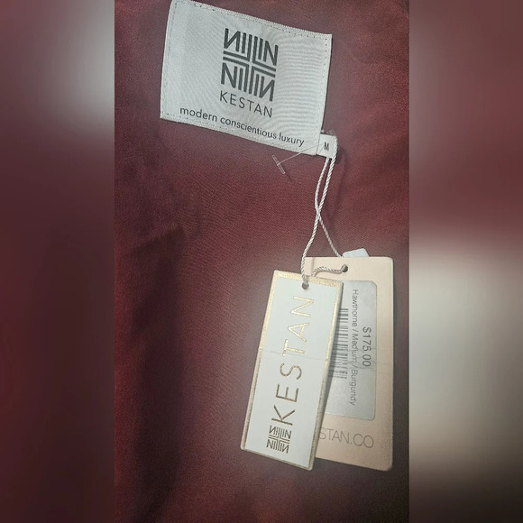 KESTAN Hawthorne Burgundy Trench coat. Size medium NWT - Picture 7 of 11